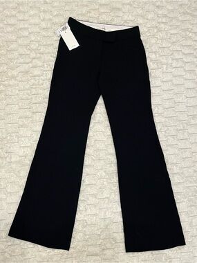 Women's Black Flared Aritzia Low Rise Trouser Pant